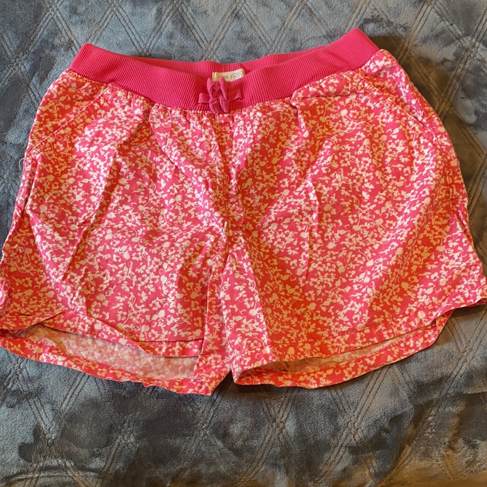 Pink floral shorts